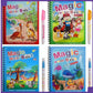 🌟Reusable Magic Water Painting Book📚 For Kids (Set Of 4 Book) || Kid's Magic Water🎨Colouring Books🤩