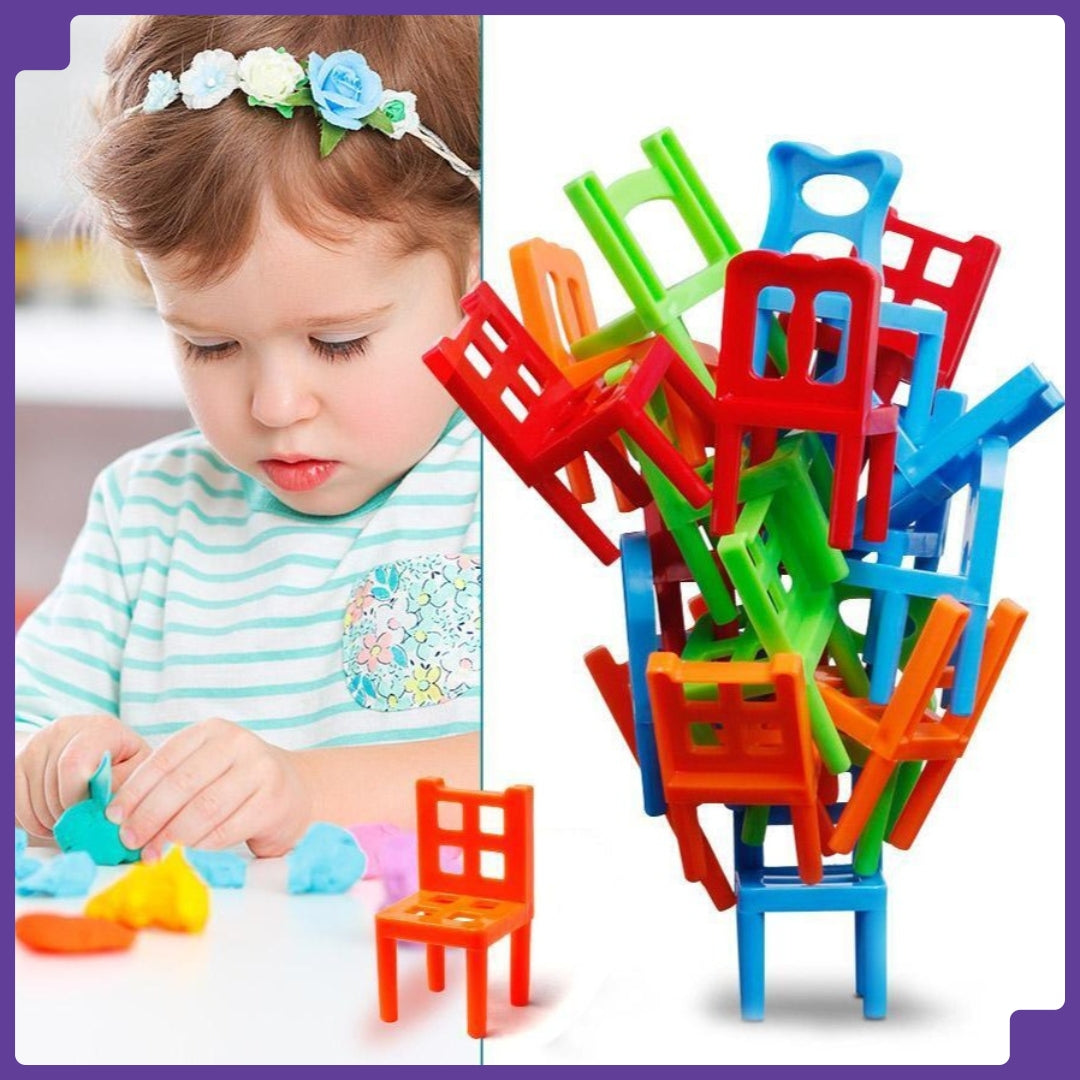 🔥Chairs Stacking Tower Balancing Game || 36 Pcs Chairs Toys Set💥