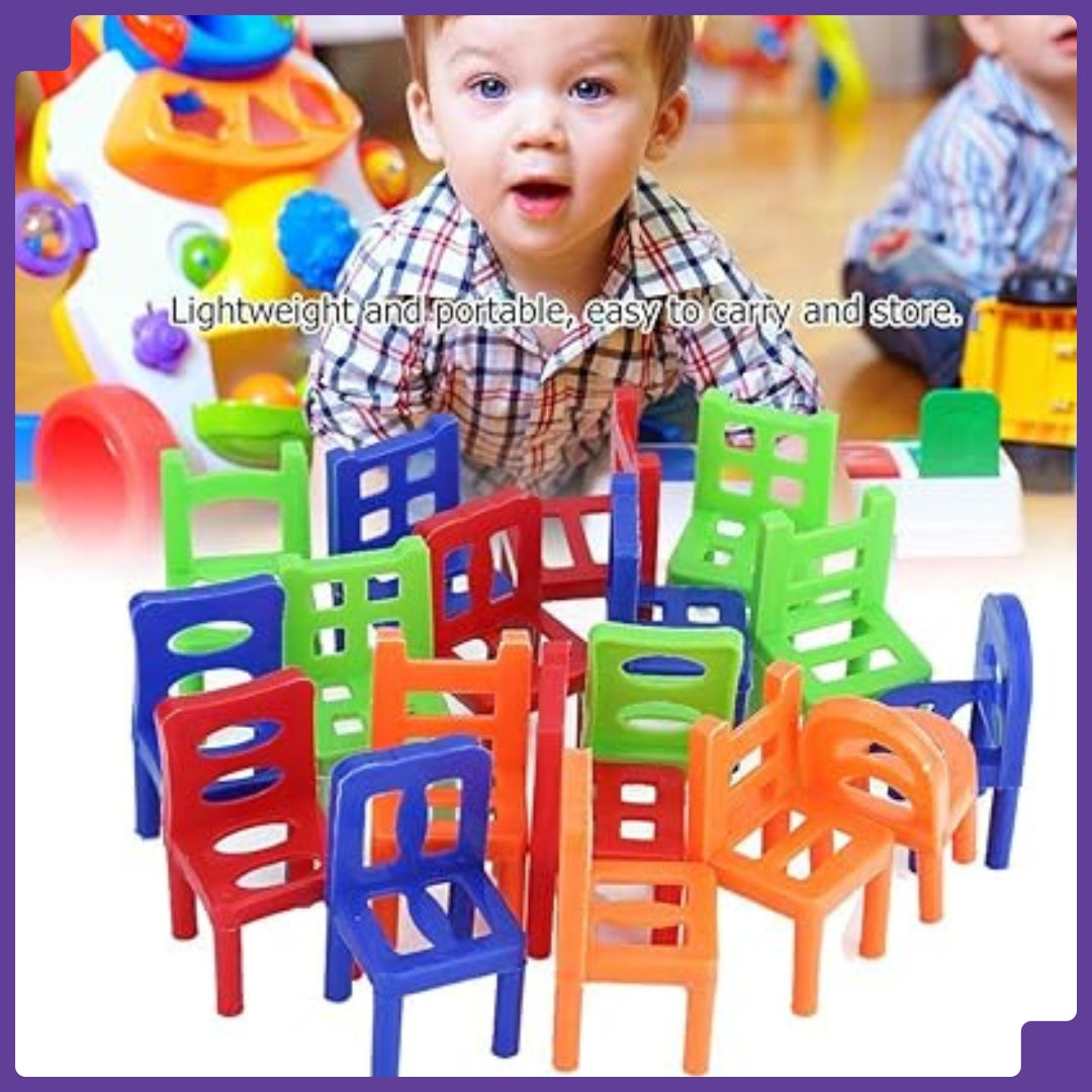 🔥Chairs Stacking Tower Balancing Game || 36 Pcs Chairs Toys Set💥