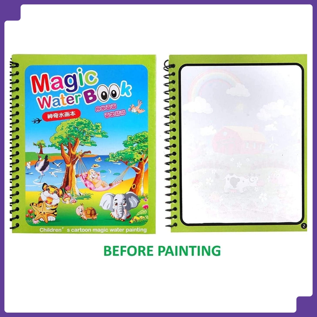 🌟Reusable Magic Water Painting Book📚 For Kids (Set Of 4 Book) || Kid's Magic Water🎨Colouring Books🤩