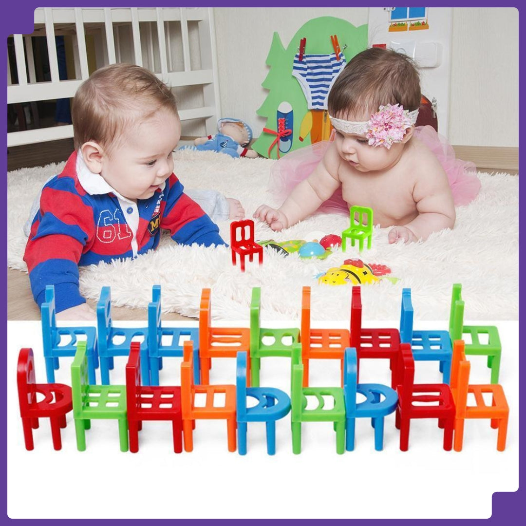 🔥Chairs Stacking Tower Balancing Game || 36 Pcs Chairs Toys Set💥