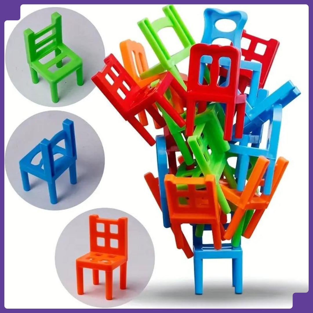 🔥Chairs Stacking Tower Balancing Game || 36 Pcs Chairs Toys Set💥