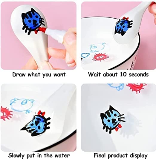 🌟Magic Water Marker Floating Ink Painting Pen || 12 Pack Water Painting Floating Marker Pen For Kids🎨🖌️