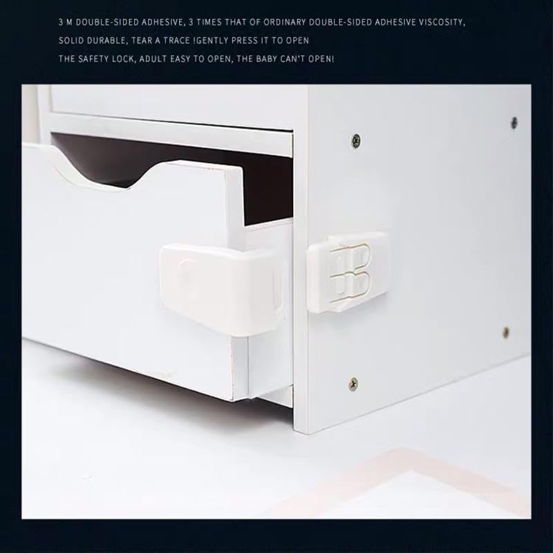 🌀Plastic Kids Safety Lock for Drawers🔒Refriderle/Door/Slider Door | Furniture Safety Lock for Kids🥰