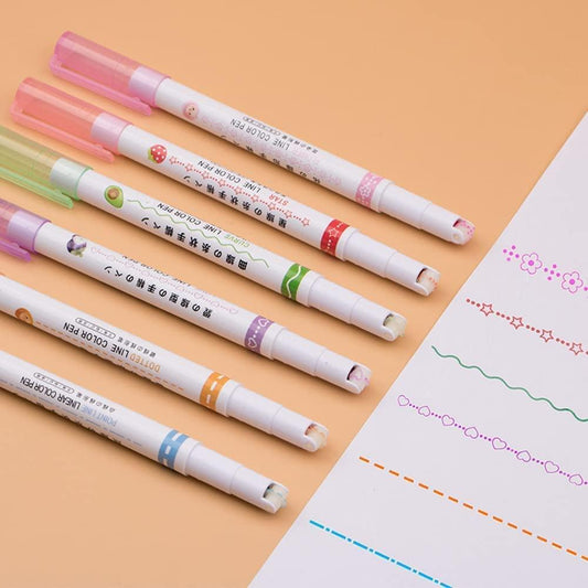 Dual Tip Curve Highlighter Pen Set