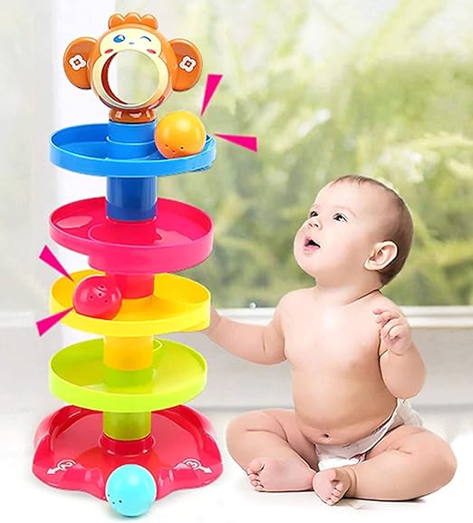 🌀5 Layer Ball Drop and Roll Swirling Tower for Baby🤩