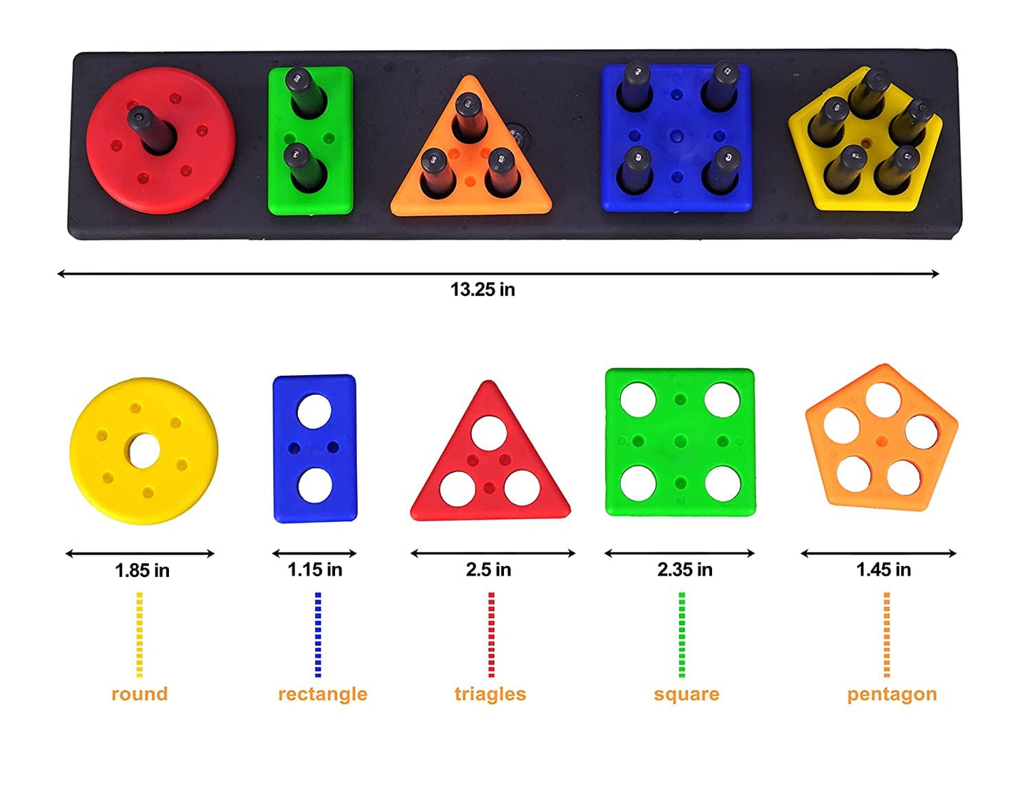 🌈Colourful Shape Plastic Puzzles Blocks🔥Logic Games🎯