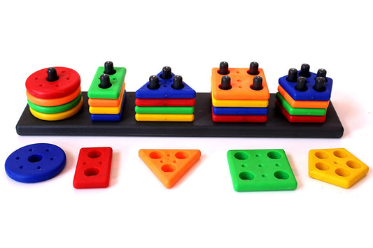 🌈Colourful Shape Plastic Puzzles Blocks🔥Logic Games🎯