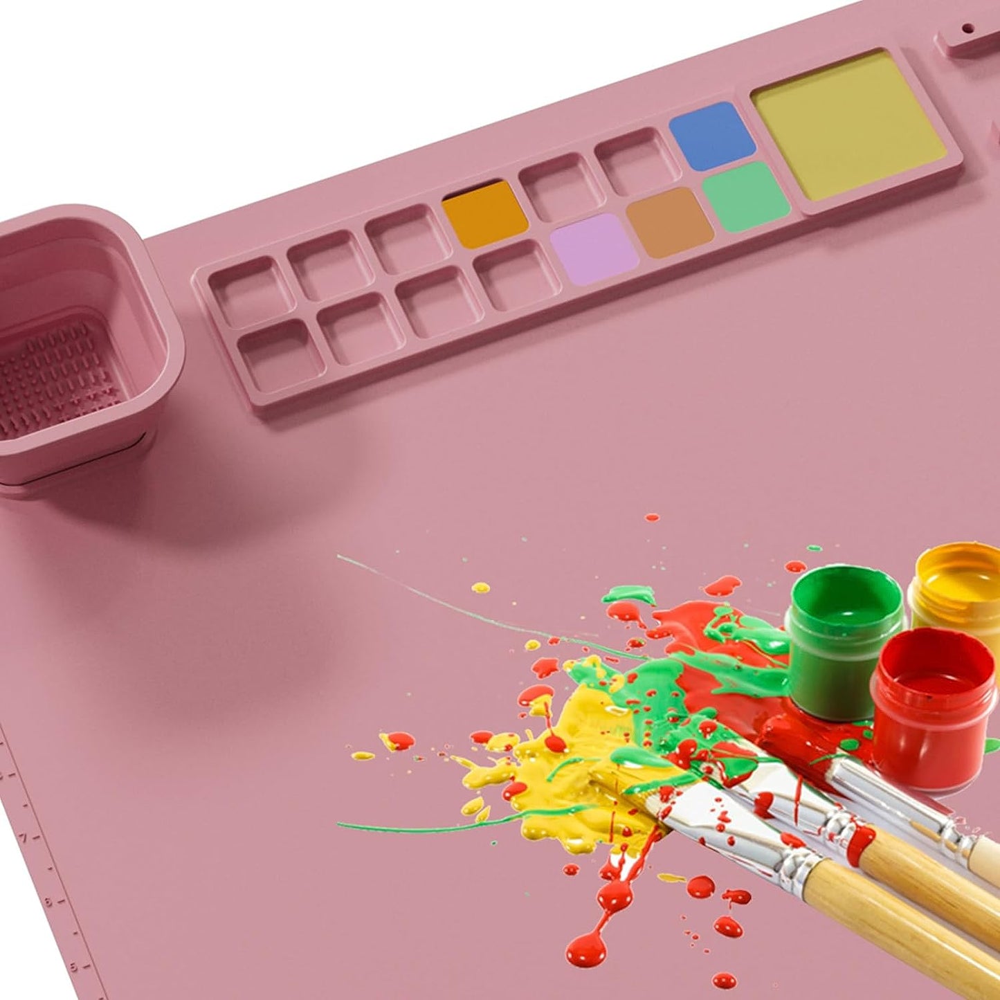 ✨Foldable Silicone Craft Mat for Kids Portable NonStick Watercolour🎨Painting Pad for Art Crafts Clay & DIY Projects Mat🌀