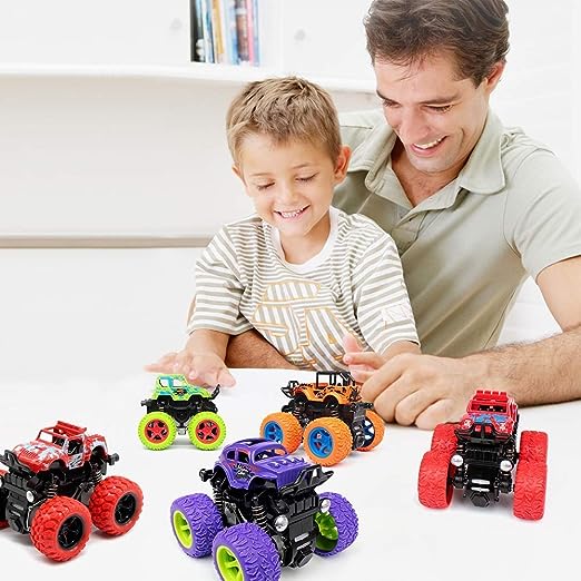 🚀Monster Truck Cars Push and Go Toy Trucks🚕Stunt Car Toy || Multi-Color Design || Gift Toys for Kids😍