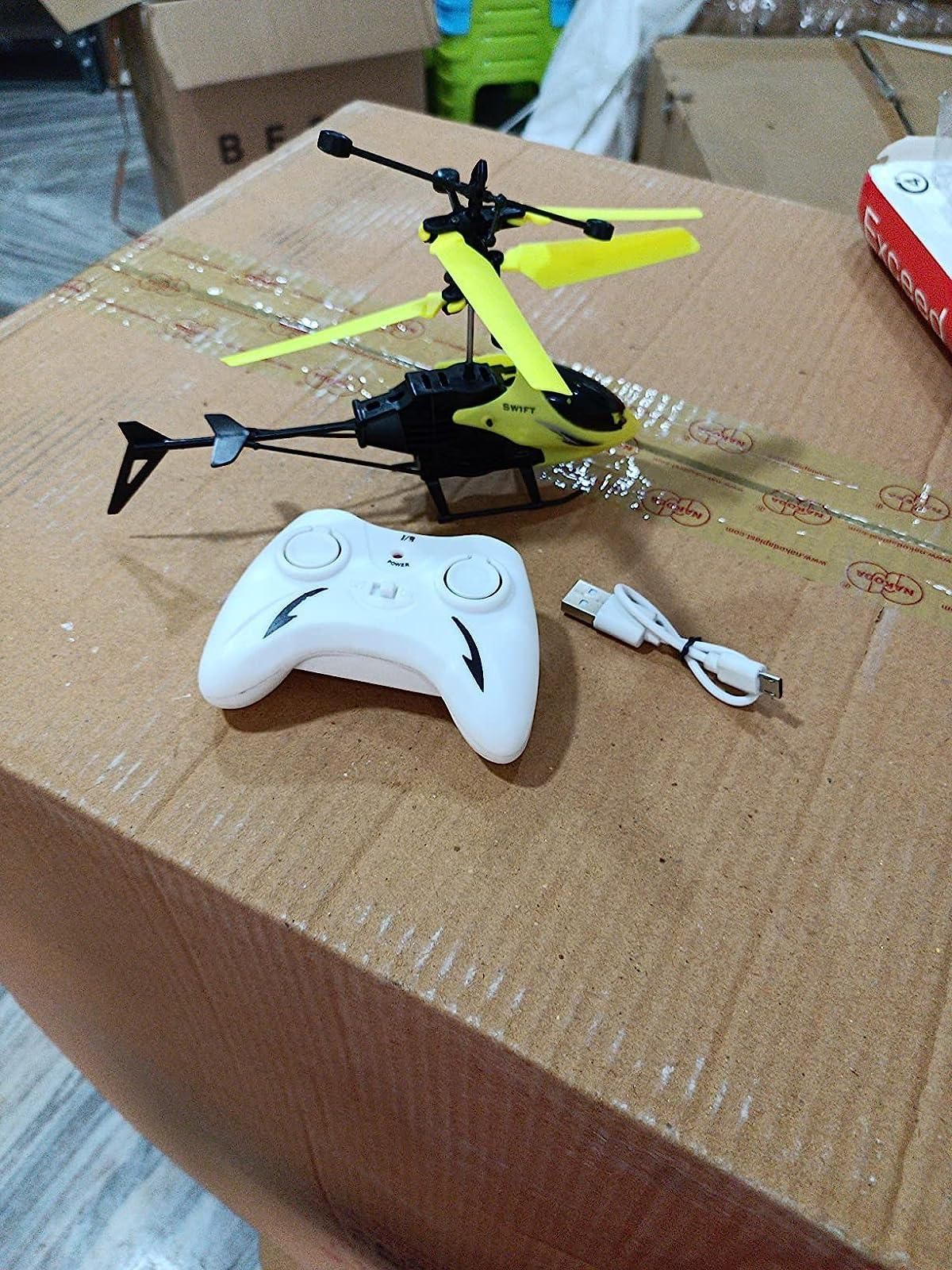 Remote Control Helicopter Toy with USB Chargeable Cable for Kids - Pack of 1