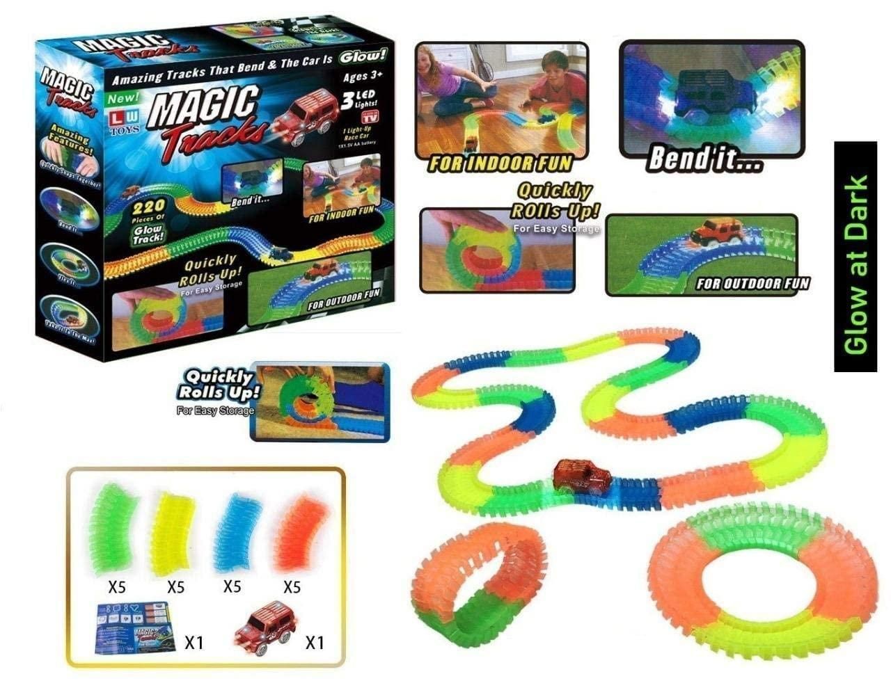 ✨Magic Race🏁Bend Flex and tracks🎢Toy Car for Kids👫