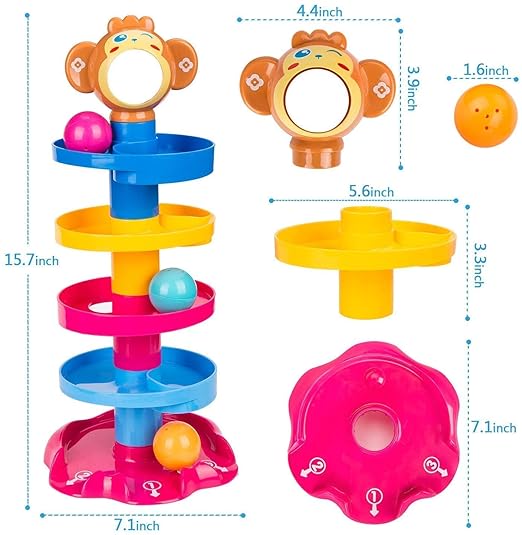 🌀5 Layer Ball Drop and Roll Swirling Tower for Baby🤩