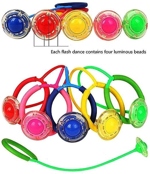 ✨Led Light Flashing Jumping Ring Ankle Skipping Jump Rope for Kids👫