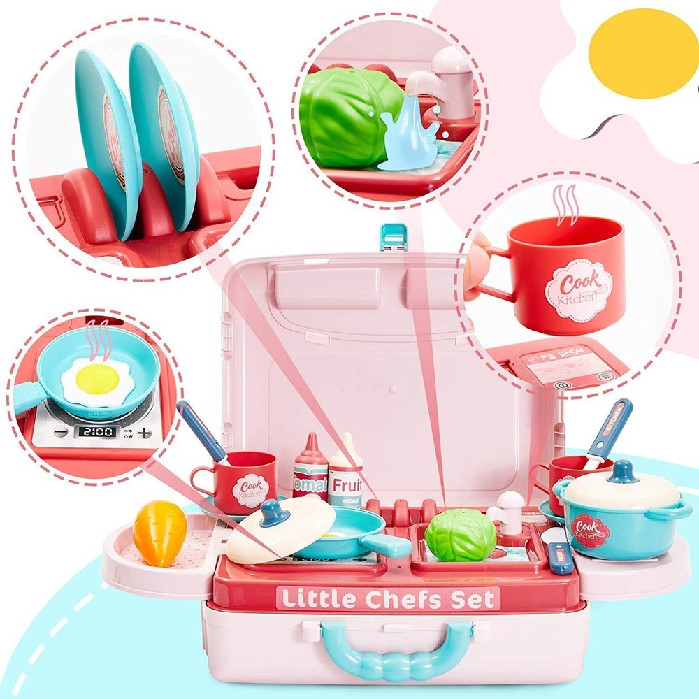 ✨🍽️Kitchen Set Toy In A Hand Bag For Kids || 2 in1 Little Chef Kitchen Play Toy Set for Kids👧