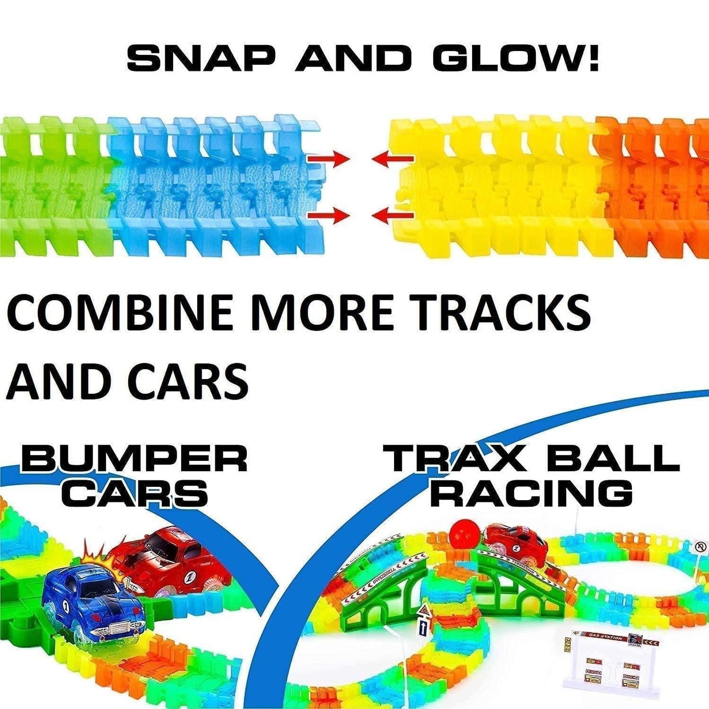 ✨Magic Race🏁Bend Flex and tracks🎢Toy Car for Kids👫