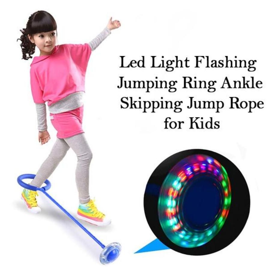 ✨Led Light Flashing Jumping Ring Ankle Skipping Jump Rope for Kids👫