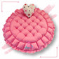 Round baby tub bed with a heart pillow (Pink and White)