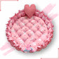 Round baby tub bed with a heart pillow (Pink and Red)