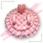 Round baby tub bed with a heart pillow and pair of Bolster (Pink and Red)