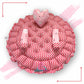 Round baby tub bed with a heart pillow and pair of Bolster (Pink and Red)