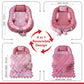 Baby nest bedding with blanket and set of 3 pillows as neck support, side support and toy (Pink and Red)