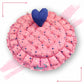 Round baby tub bed with a heart pillow (Pink and Blue)