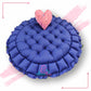 Round baby tub bed with a heart pillow (Pink and Blue)