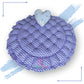 Round baby tub bed with a heart pillow (Sky and Blue)