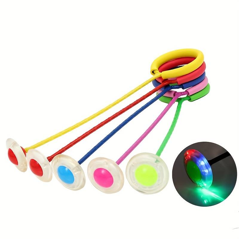 ✨Led Light Flashing Jumping Ring Ankle Skipping Jump Rope for Kids👫