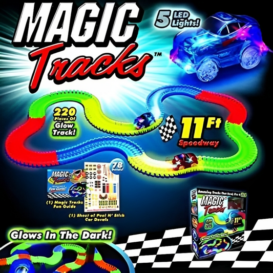 ✨Magic Race🏁Bend Flex and tracks🎢Toy Car for Kids👫