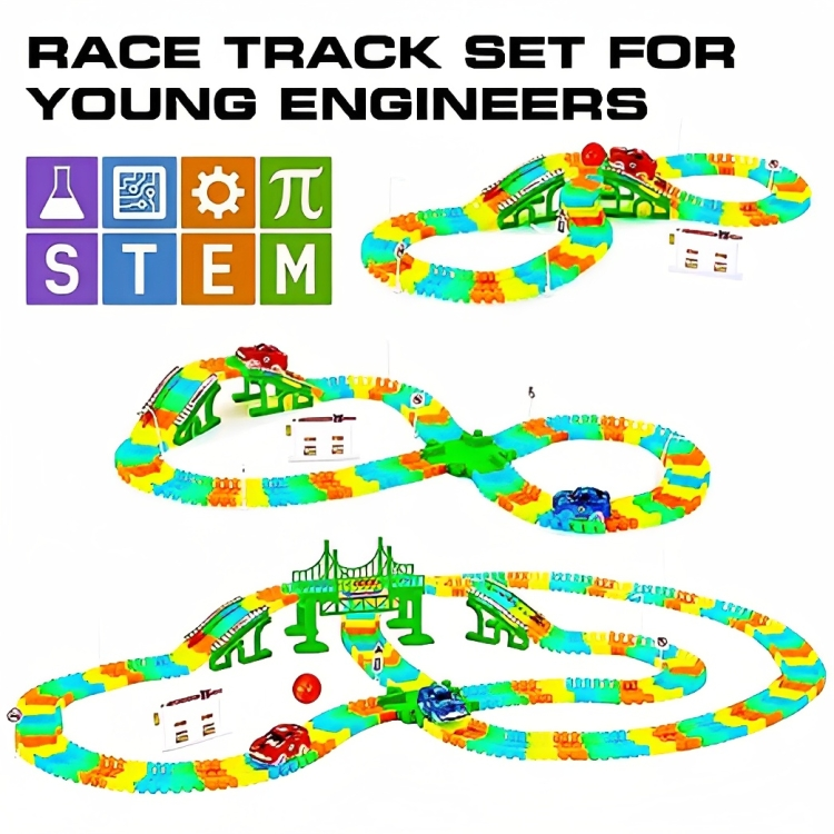 ✨Magic Race🏁Bend Flex and tracks🎢Toy Car for Kids👫